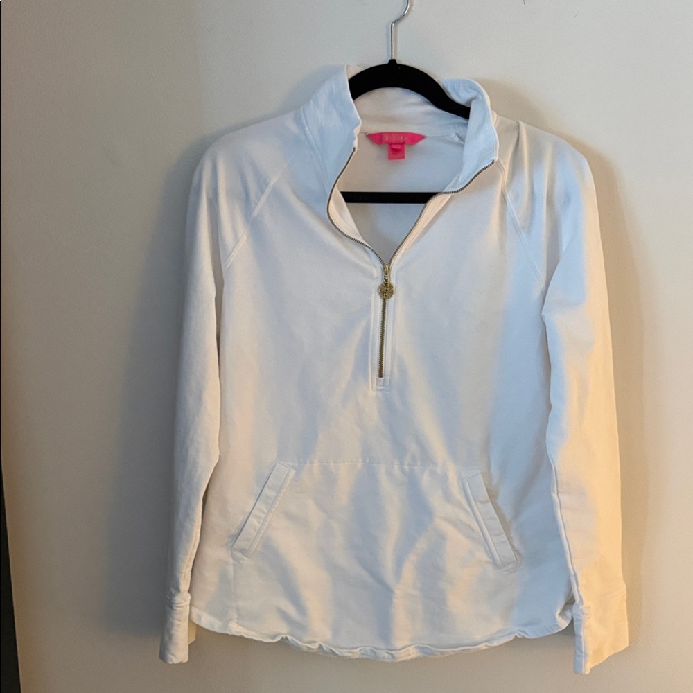 Lilly Pulitzer Women's White Quarter-Zip Pullover